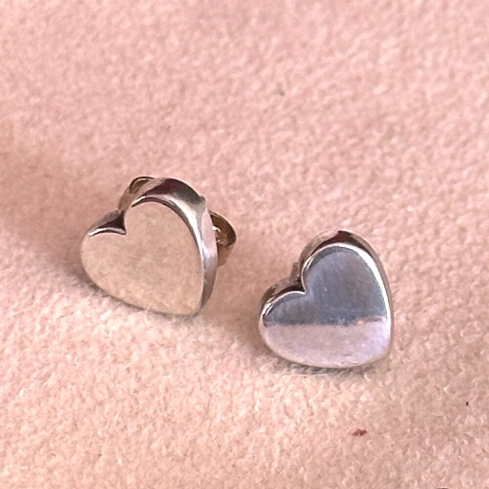 Vintage TOUS Heart sterling silver (925) stud Earrings – Discontinued Rare Model - Picture 2 of 4